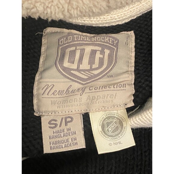 NHL PITTSBURG PENGUINS Womens S Hoodie Cotton Knit Sweater Old Time Hockey BLACK - Picture 8 of 14